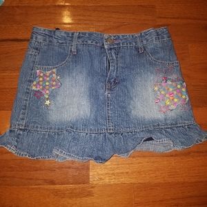 Girl's Circo Blue Jean Skorts Size XL Adjust. Waist